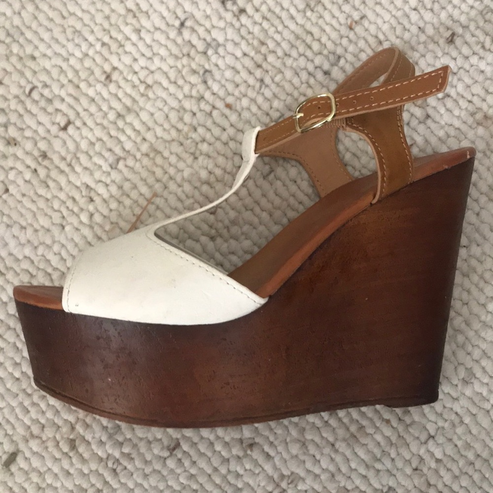 Bamboo white wedges